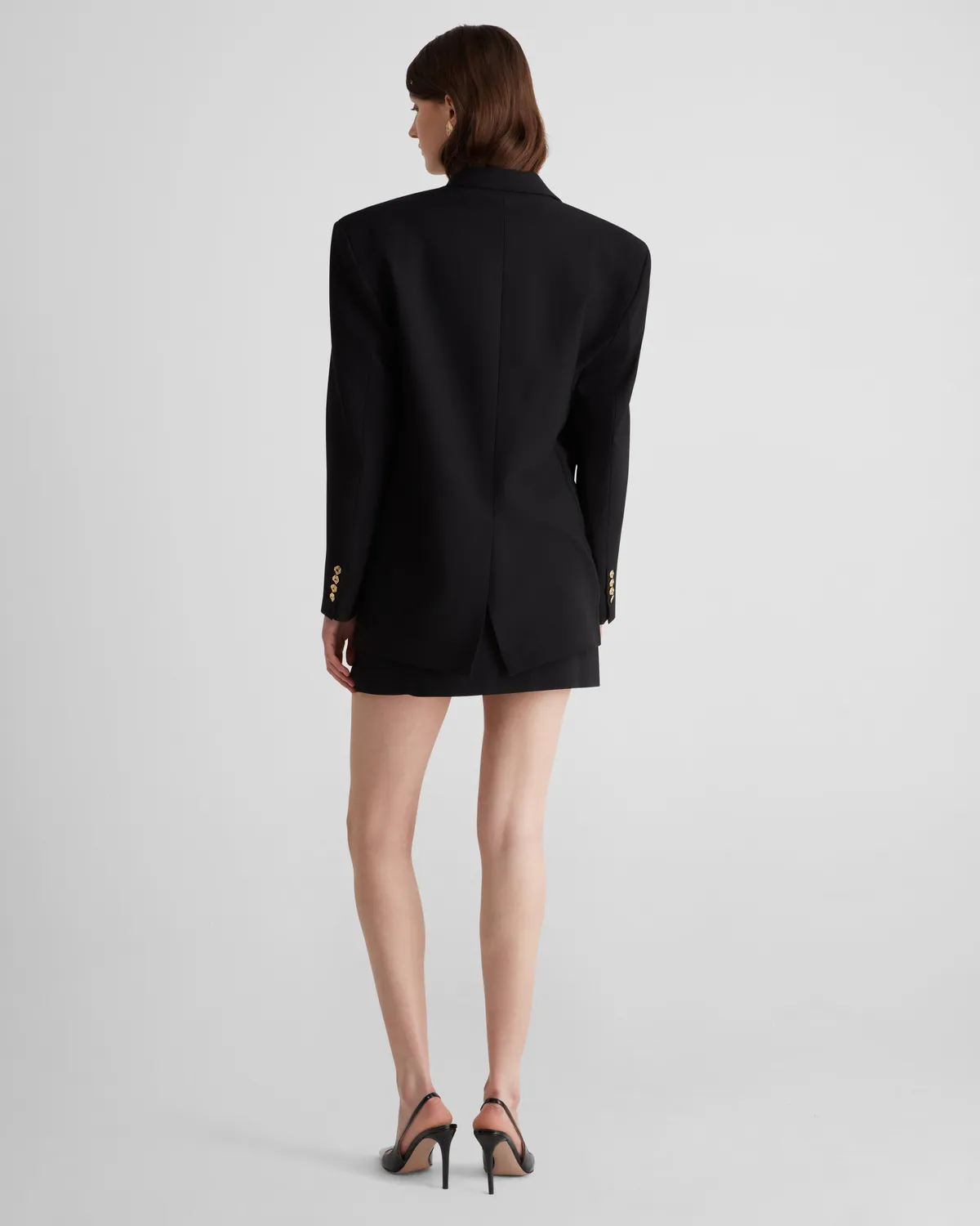 Violante Nessi Alviani blazer nero crepe lana