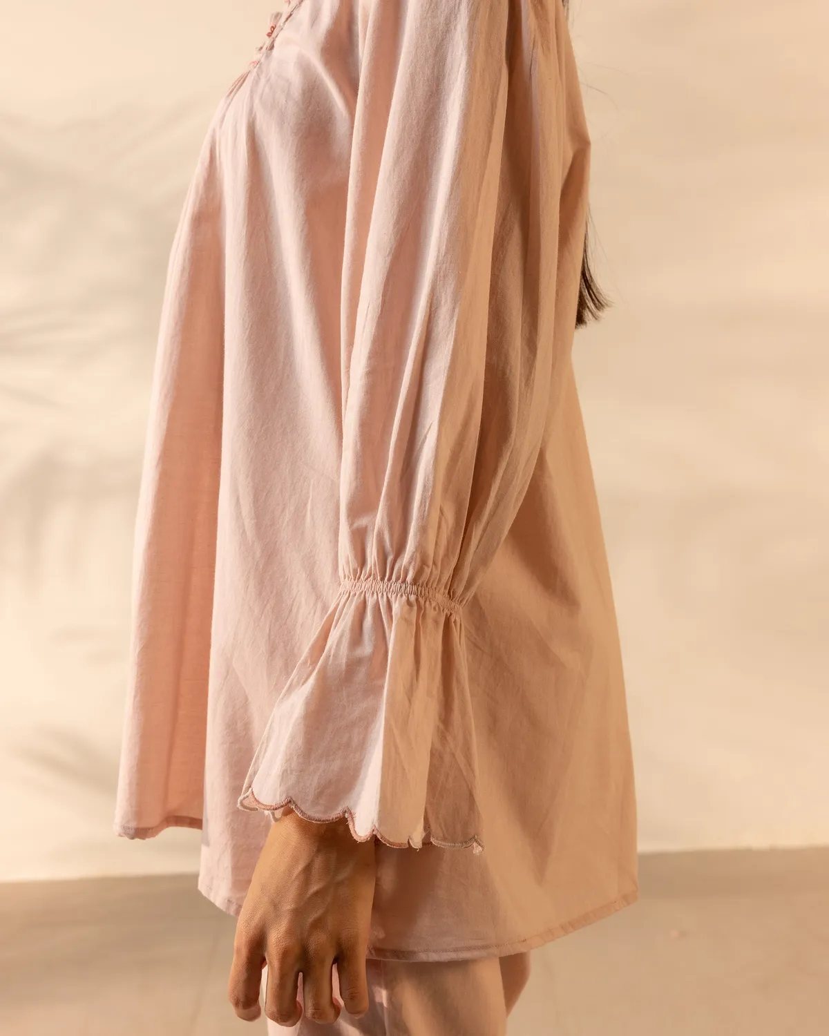 Our Dve Zesty Top top Flamingo Pink cotone