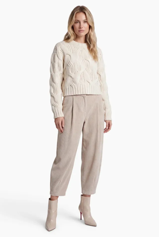 Ana Alcazar Enlimy pantaloni velluto beige