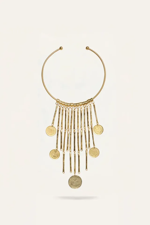 Johanna Ortiz Heartbeat Chain collana oro ottone monete