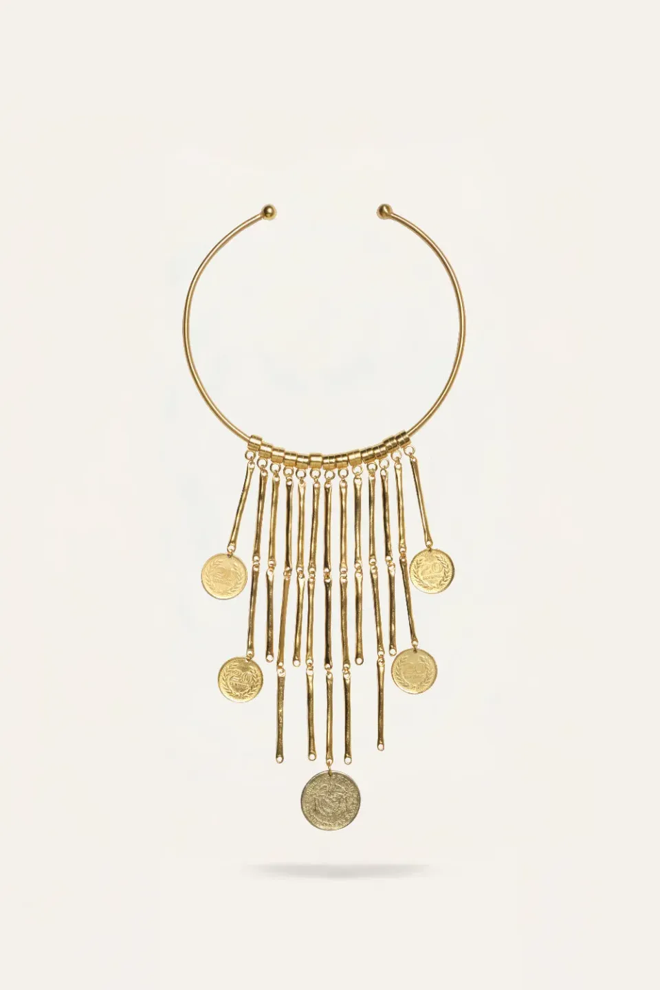 Johanna Ortiz Heartbeat Chain collana oro ottone monete