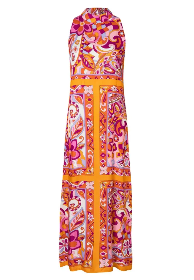 Ana Alcazar Laromy abito maxi fantasia rosa