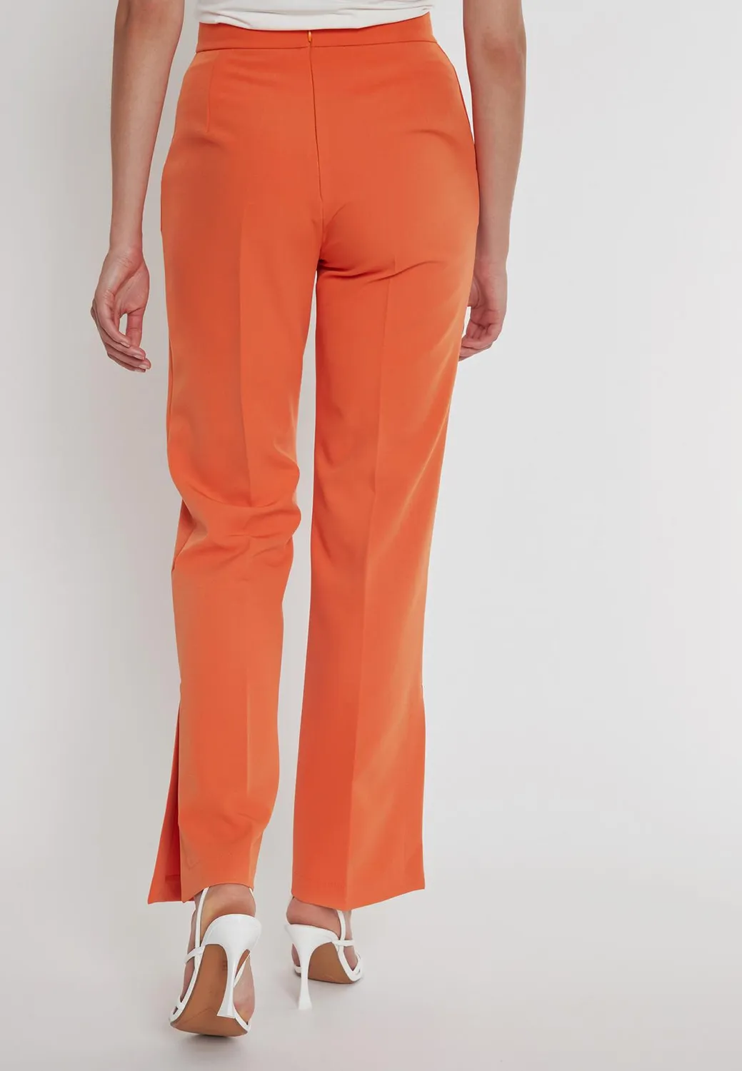 Ana Alcazar Pabari pantaloni estivi albicocca spacco