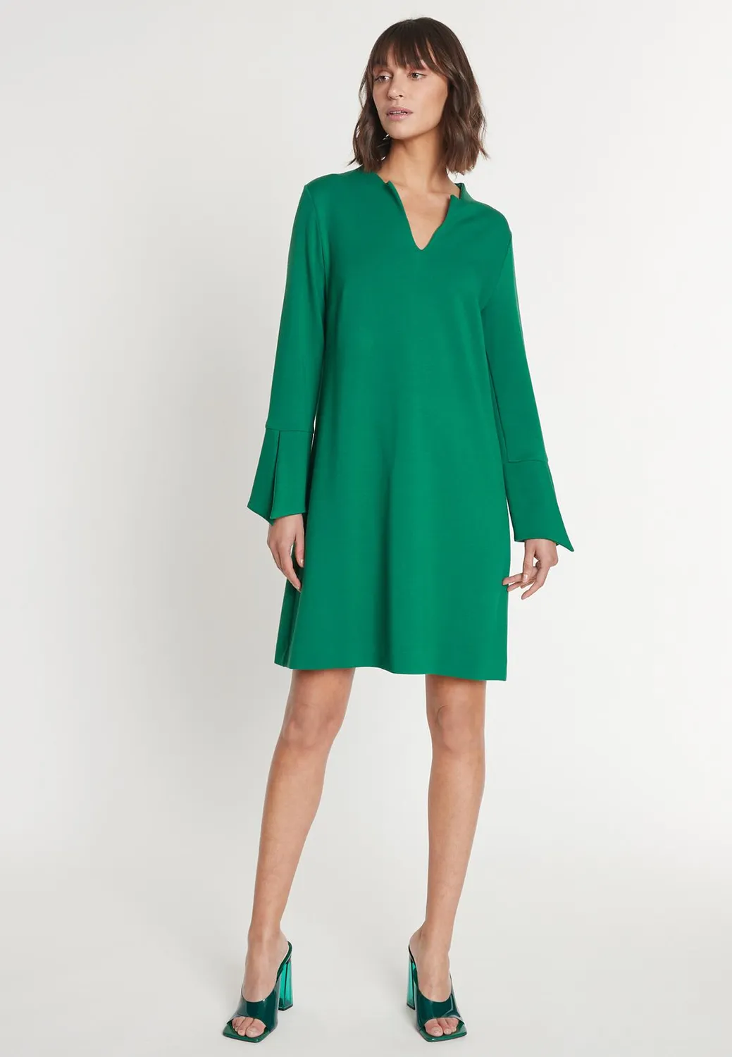 Ana Alcazar Mejsa vestito tunica verde cut-out