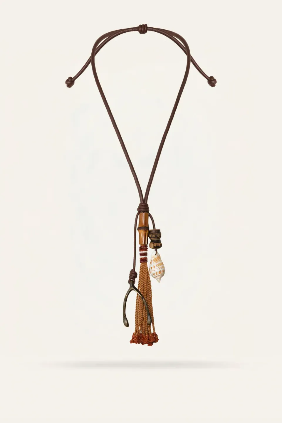 Johanna Ortiz Spirit of the Nomad collana cuoio marrone