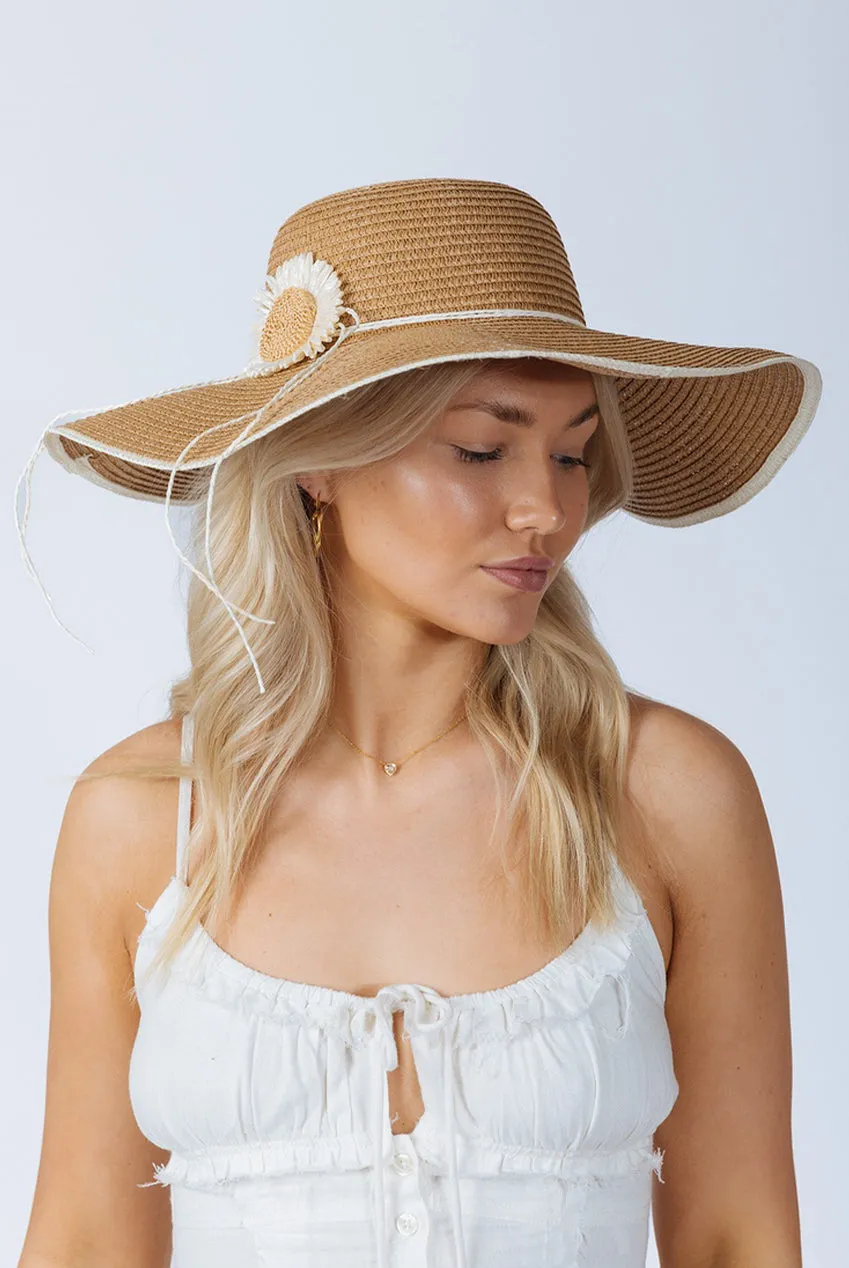 SVNX Sunflower Straw cappello marrone tesa larga