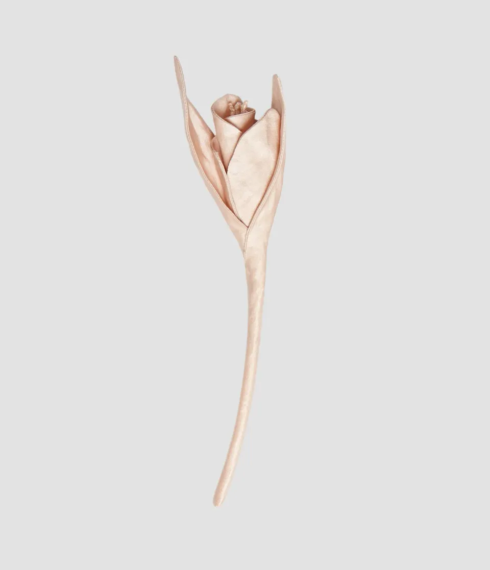 Erdem Satin Flower spilla raso rosa