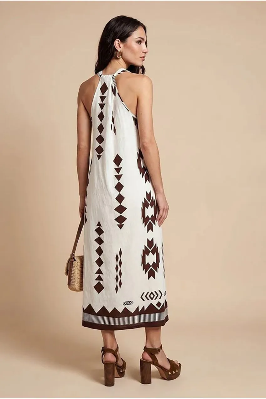 Urban Bliss Patterned abito maxi marrone fantasia