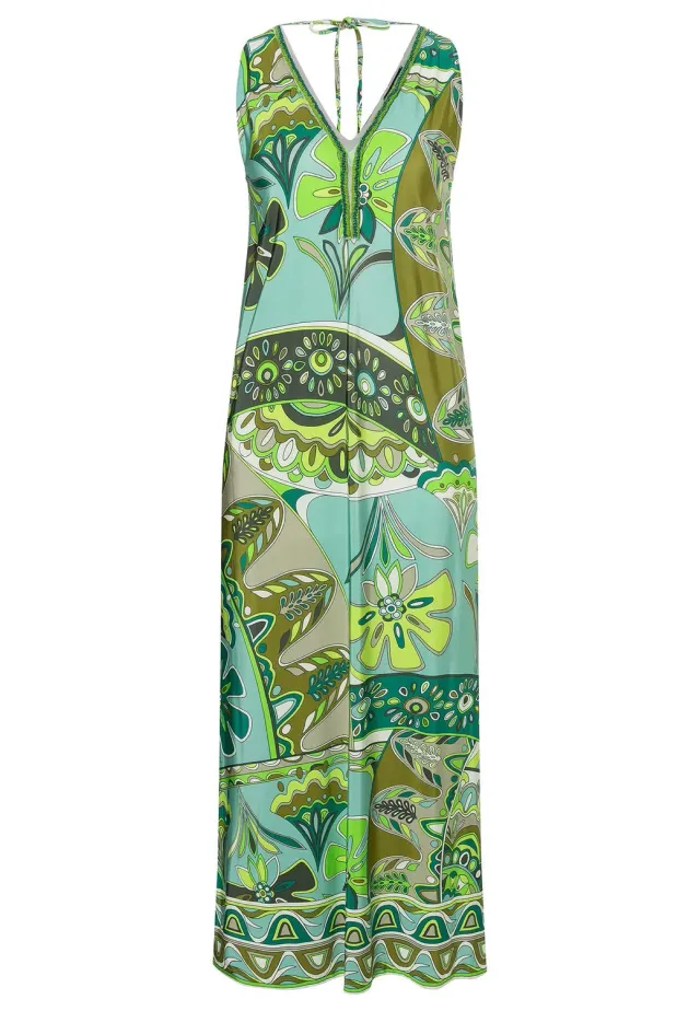 Ana Alcazar Zimoa vestito lungo viscosa floreale