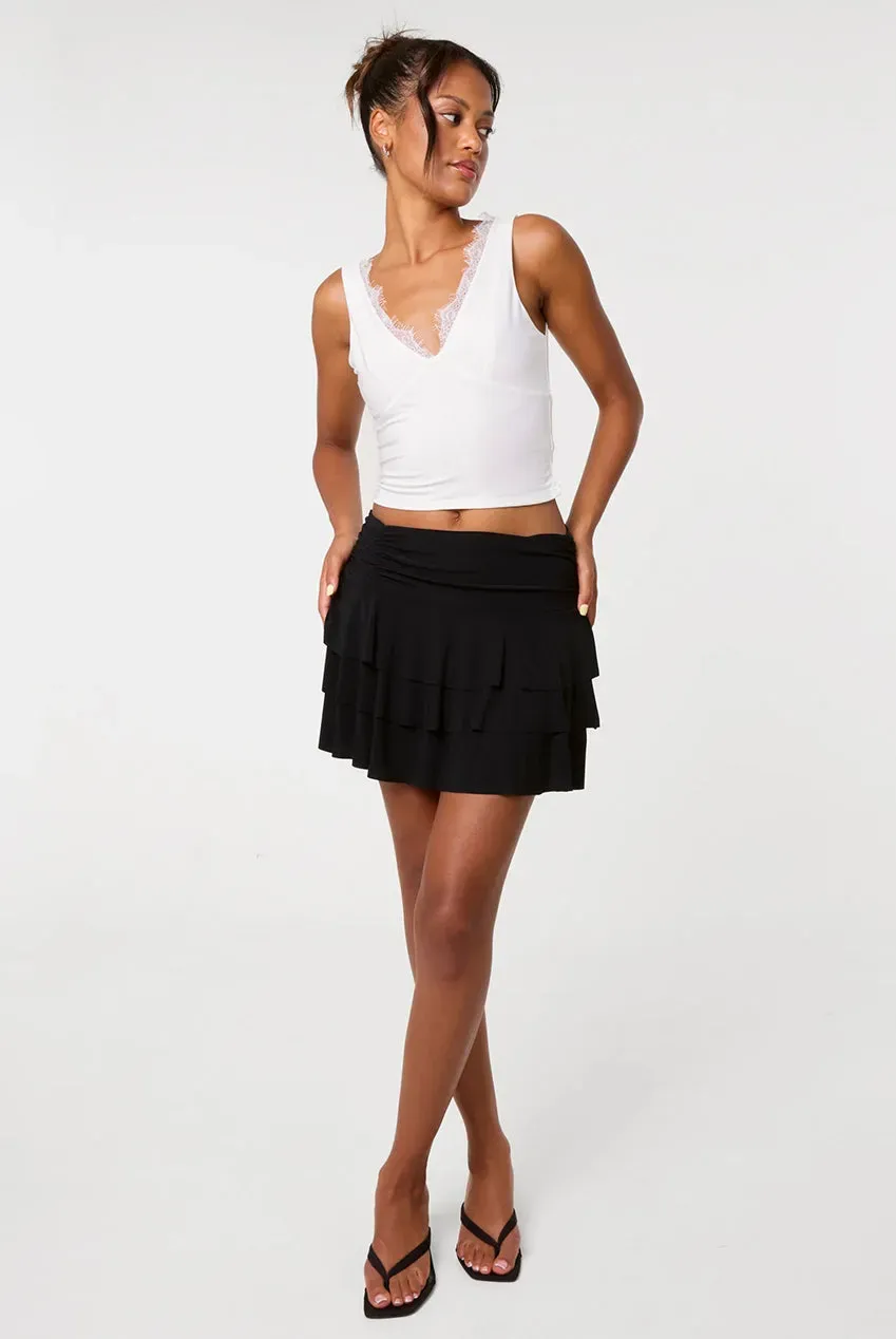 Pink Vanilla Slinky BTS Rara gonna shorts nera elasticizzata