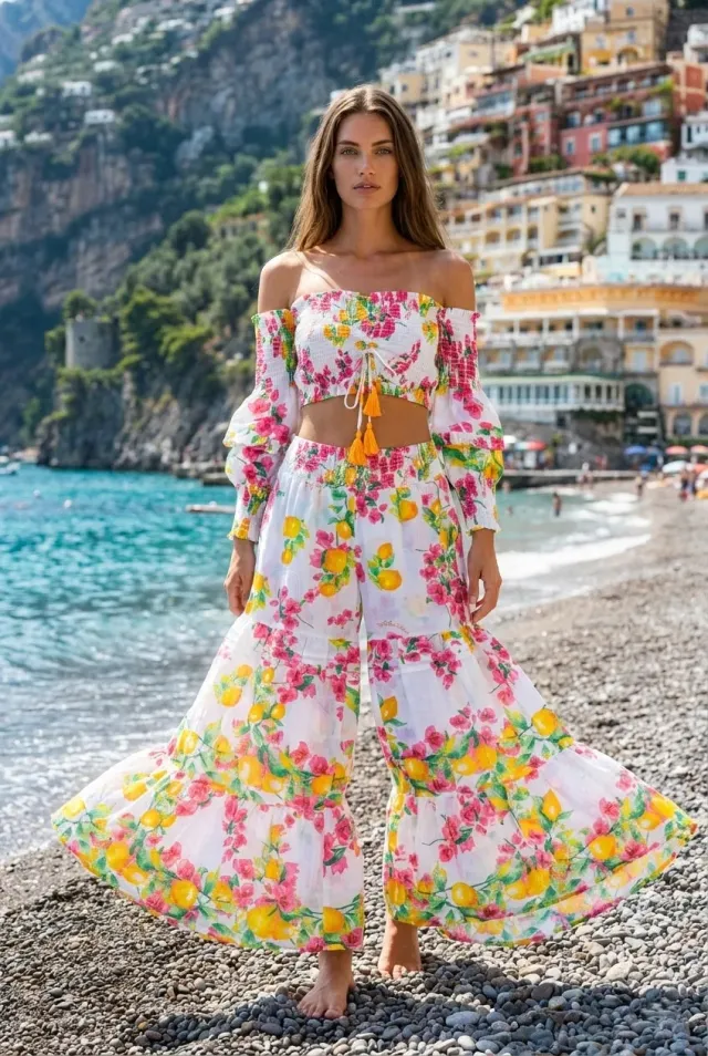 Antica Sartoria Everywhere FC230 top spalle scoperte fucsia