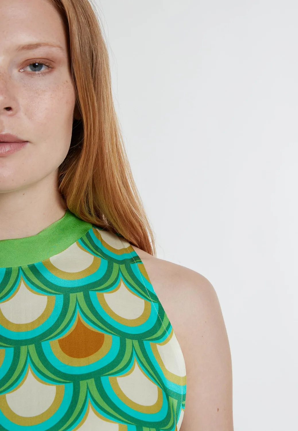 Ana Alcazar Keblis abito maxi fantasia colorata