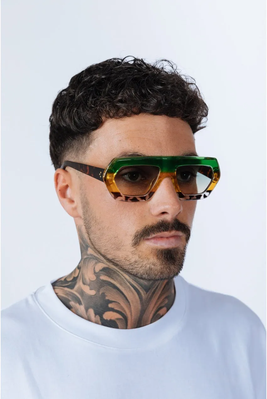 SVNX Occhiali da Sole Multi Stampa Flat Lenti Grigio Blu