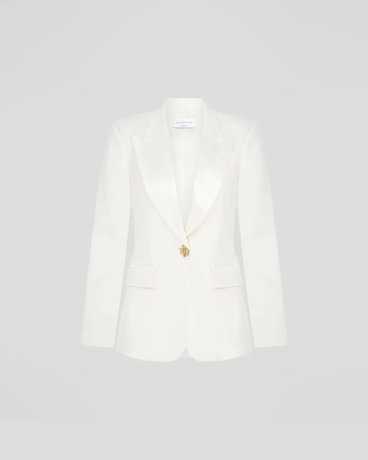 Violante Nessi Uccellini Blazer Avorio Lana Seta