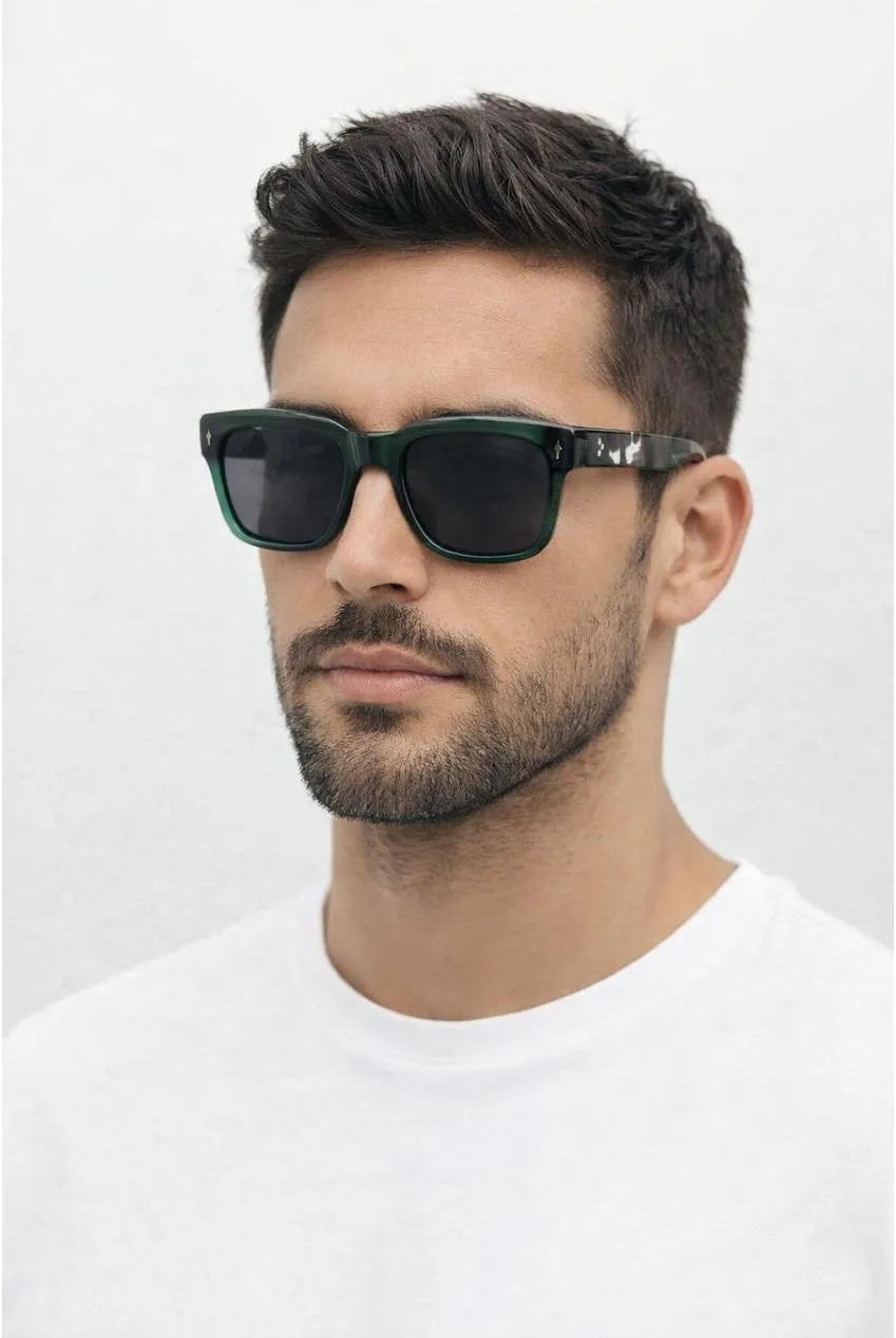 SVNX Square SG2502320 occhiali da sole verde nero UV400