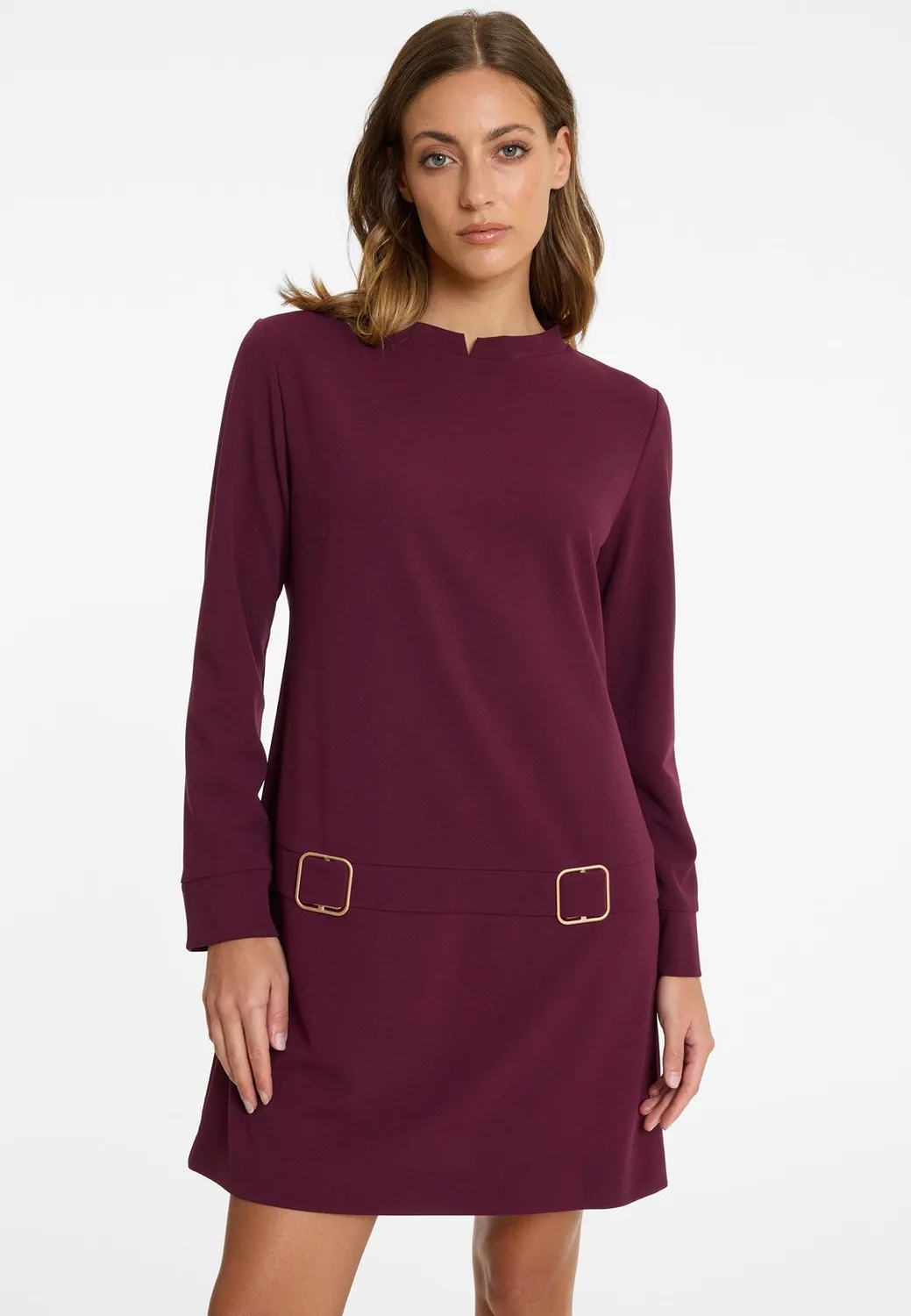 Ana Alcazar Admina abito corto svasato bordeaux