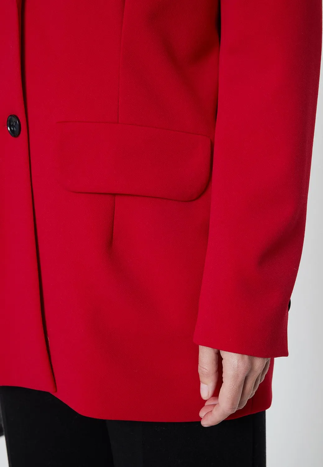 Ana Alcazar Mebany blazer oversize rosso tasche larghe