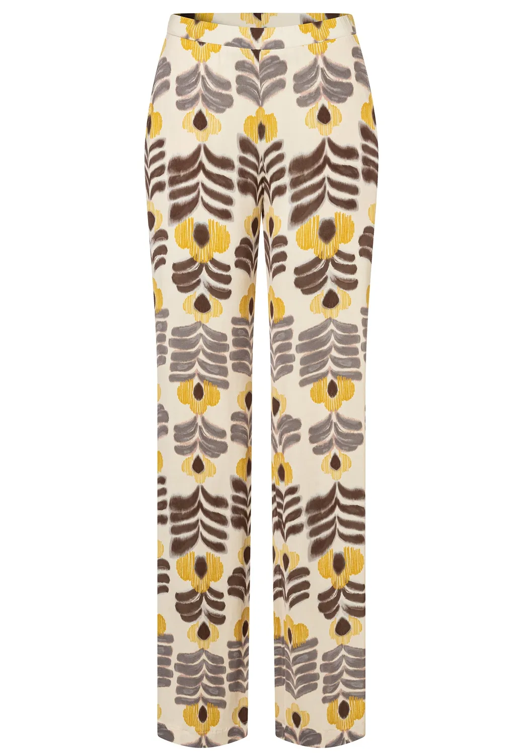 Ana Alcazar Donai pantaloni jersey marrone fiori