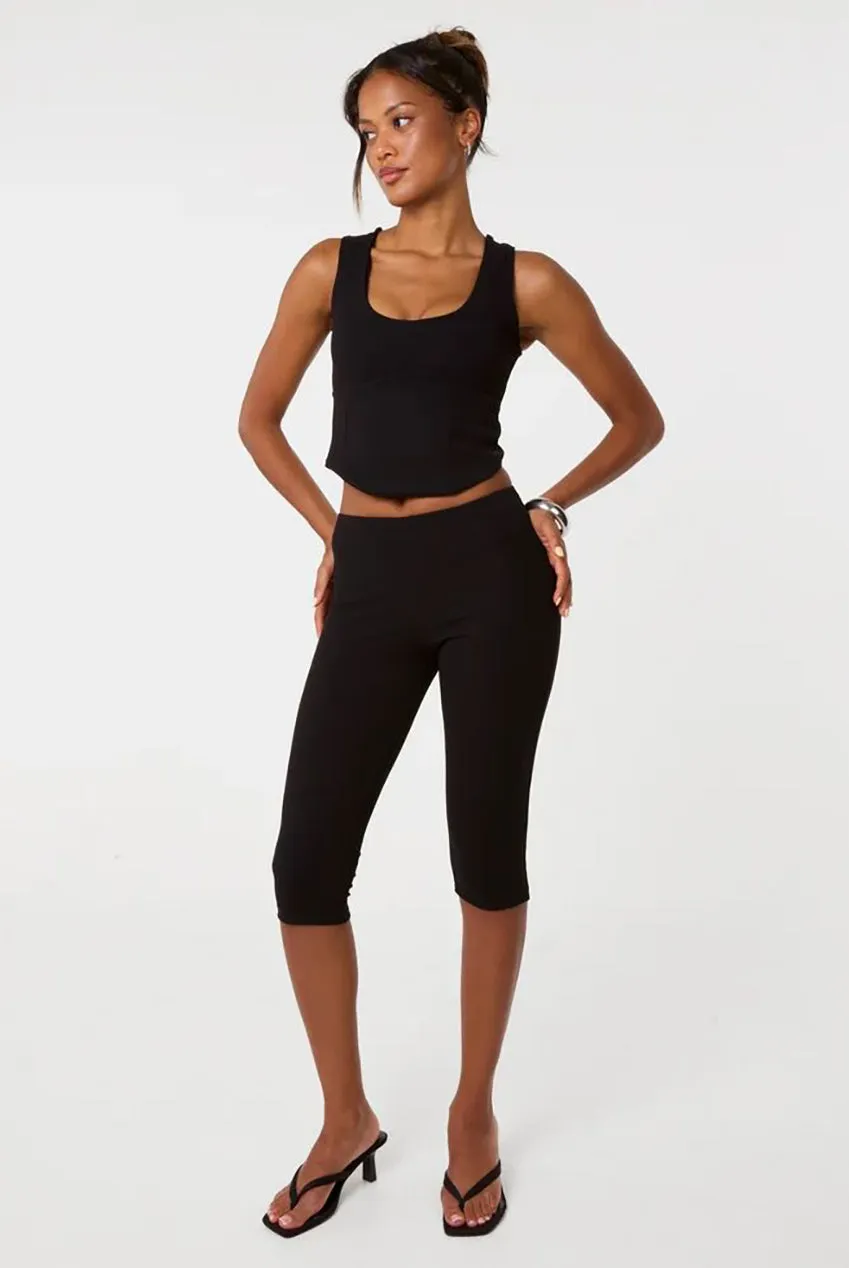 Pink Vanilla Ponte Corset top nero S elasticizzato