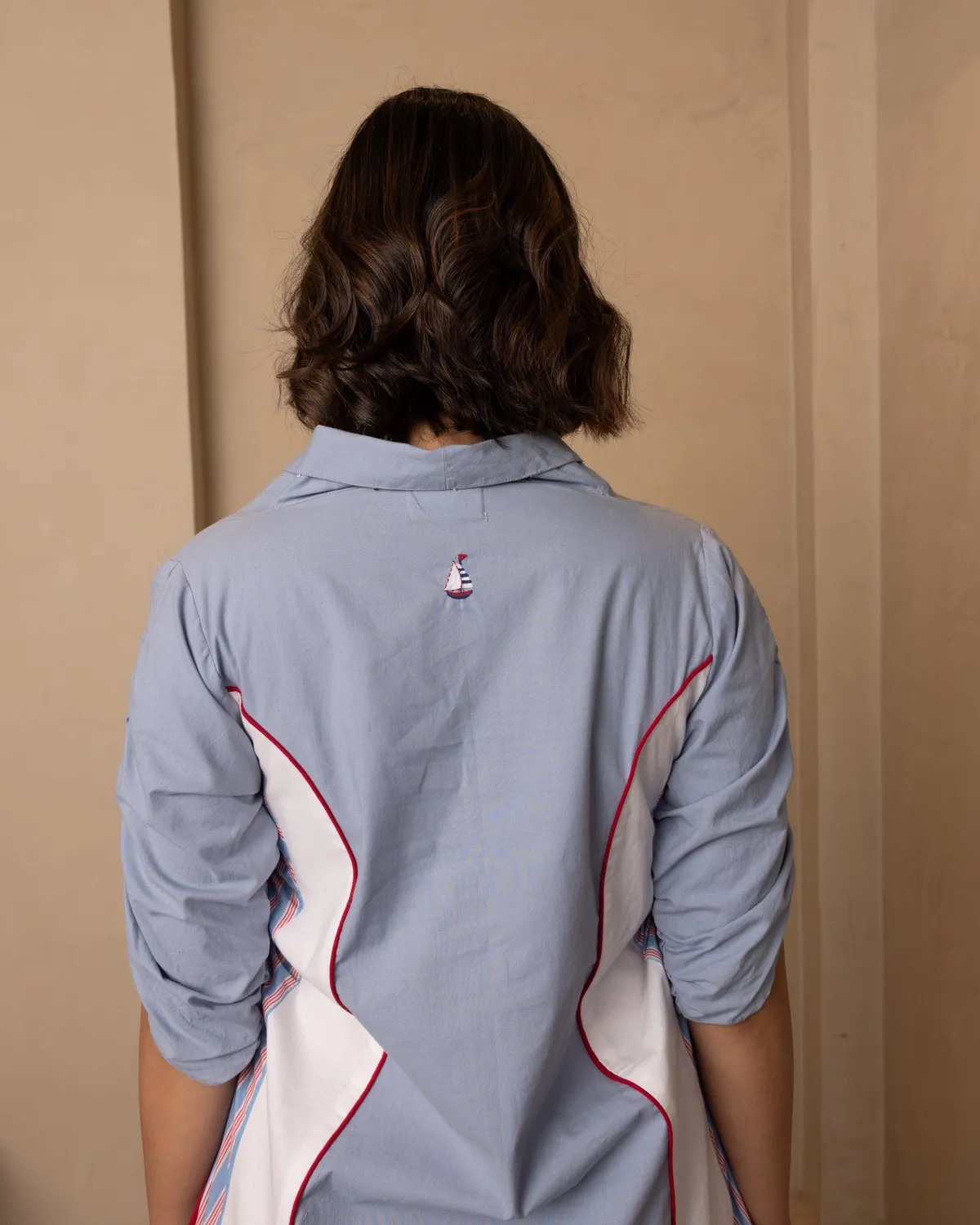 Our Dve Nautica Lia abito azzurro camicia