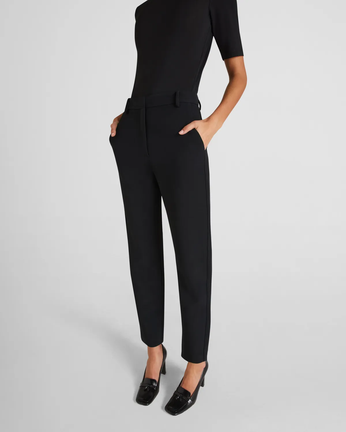 Violante Nessi Esser top nero jersey di seta