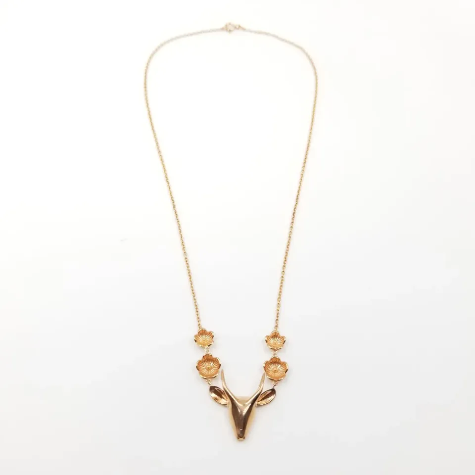 Our Dve Reindeer collana argento placcato oro 18kt