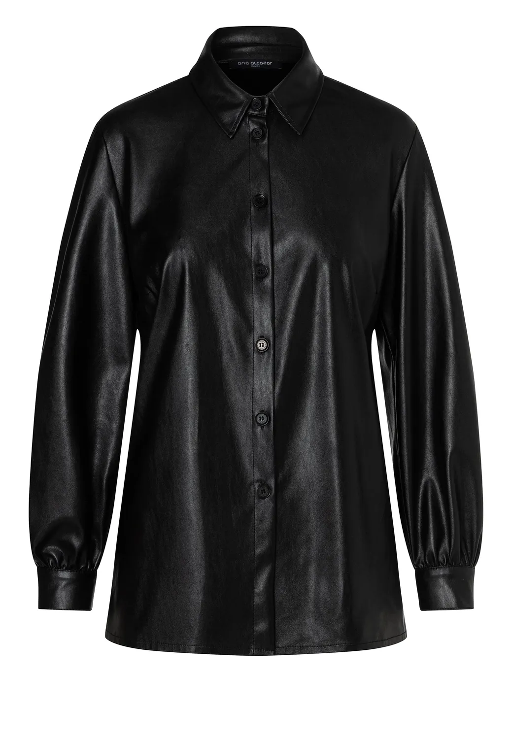 Ana Alcazar Enoya Camicia Effetto Pelle Nera