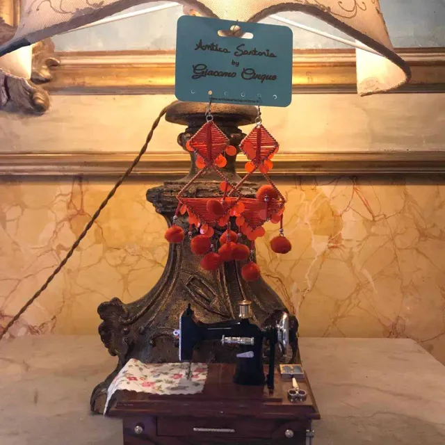 Antica Sartoria CC733 orecchini pendenti boho poliestere