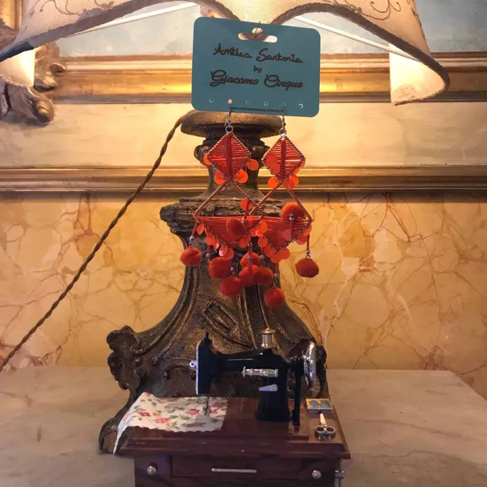 Antica Sartoria CC733 orecchini pendenti boho poliestere