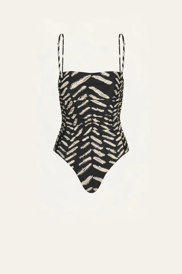 Johanna Ortiz Whispering Tides costume intero nero lycra