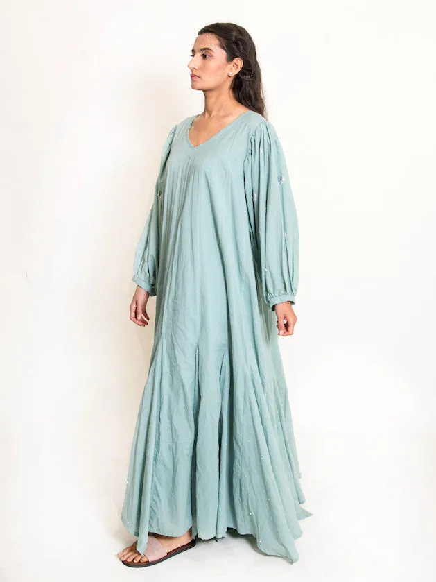 Our Dve Seeho Dress abito maxi verde menta