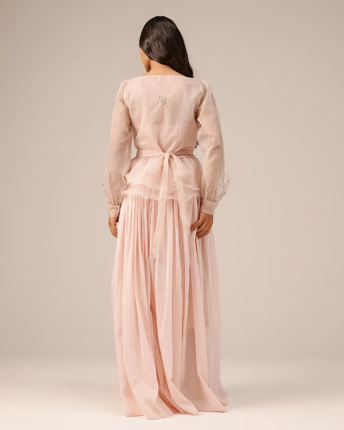 Our Dve Flora giacca organza rosa