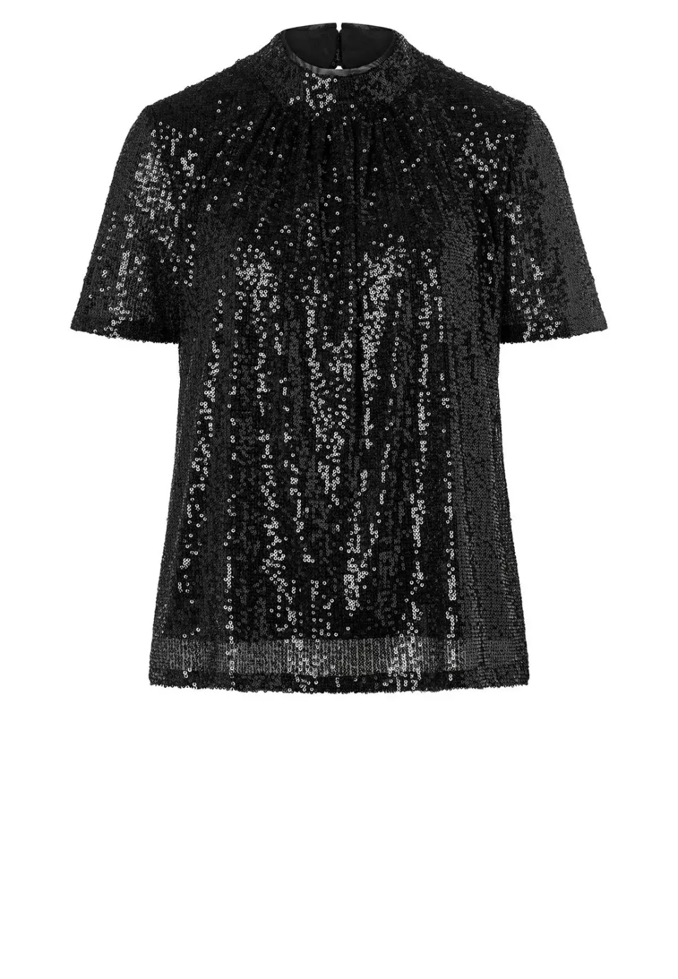 Ana Alcazar Tafisa top paillettes nero