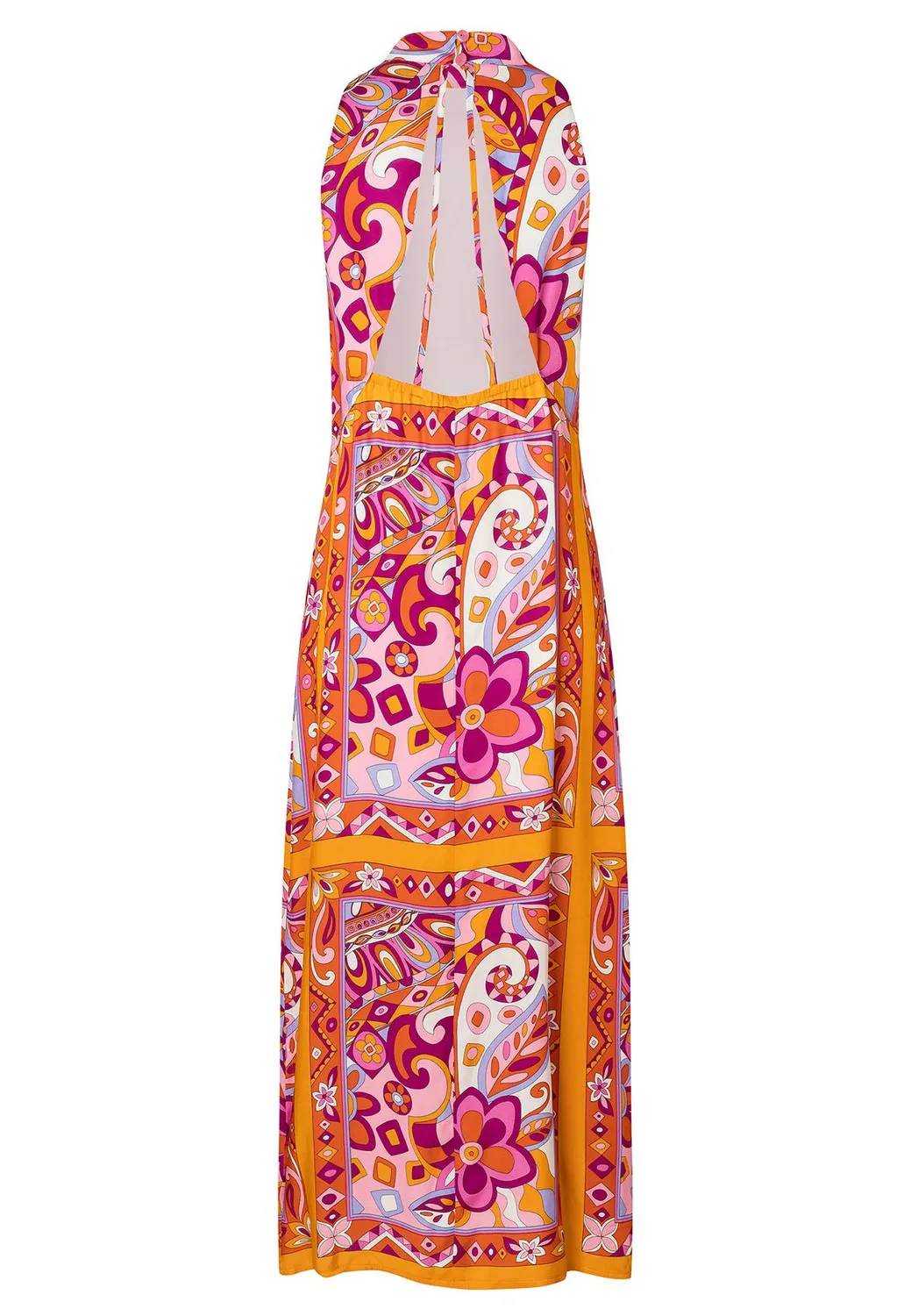 Ana Alcazar Laromy abito maxi fantasia rosa