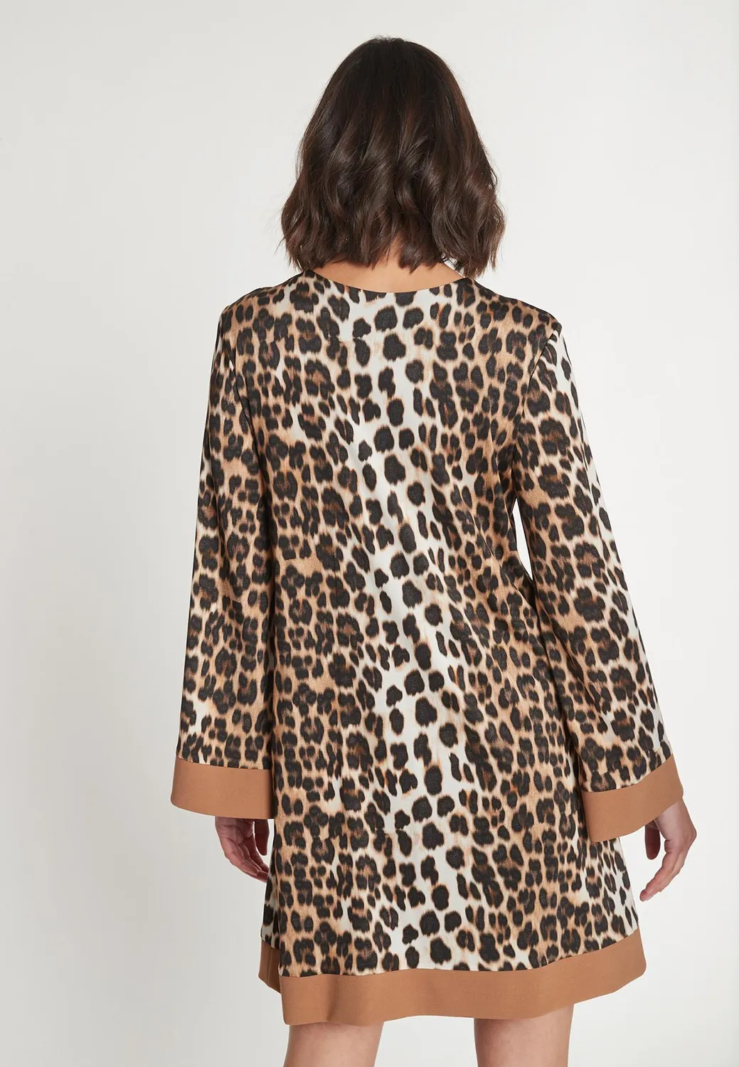 Ana Alcazar Modana abito tunica animalier corto