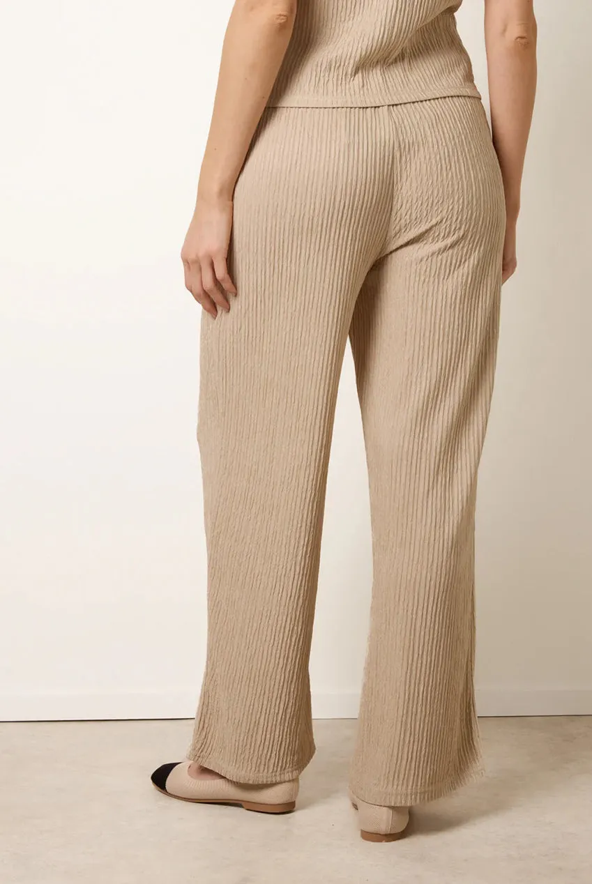 Blue Vanilla Pantaloni Palazzo Stone Gamba Larga Elastico