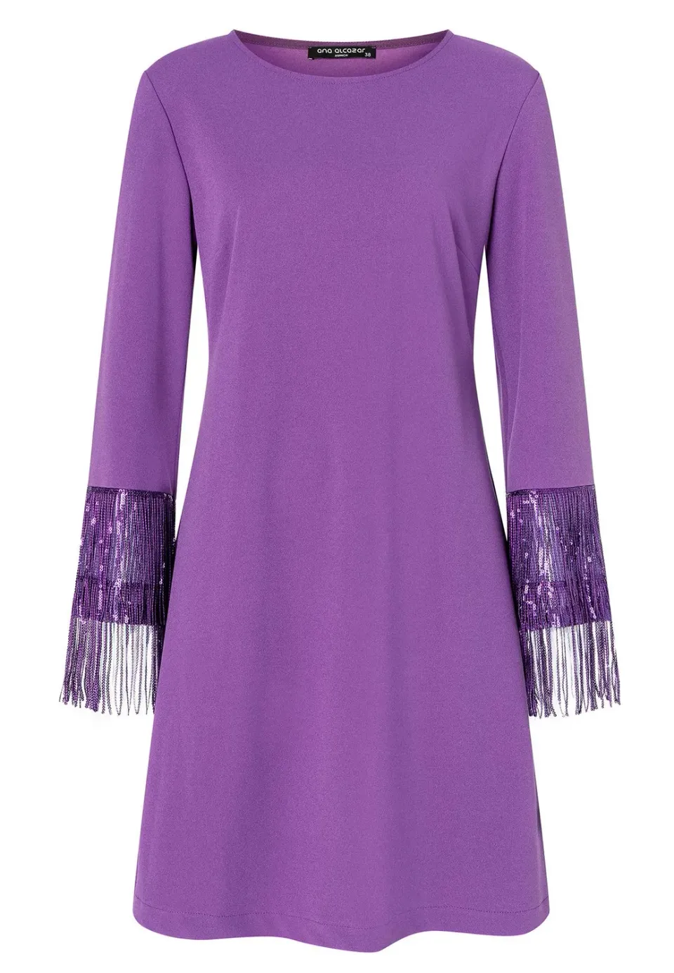 Ana Alcazar Oana abito svasato viola paillettes
