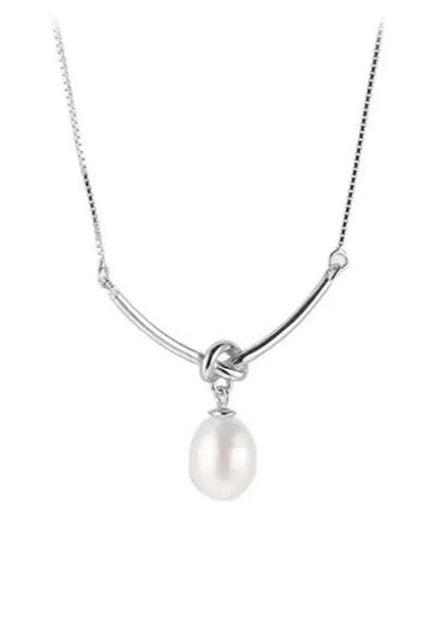 SVNX Baroque Oval Pearl collana argento