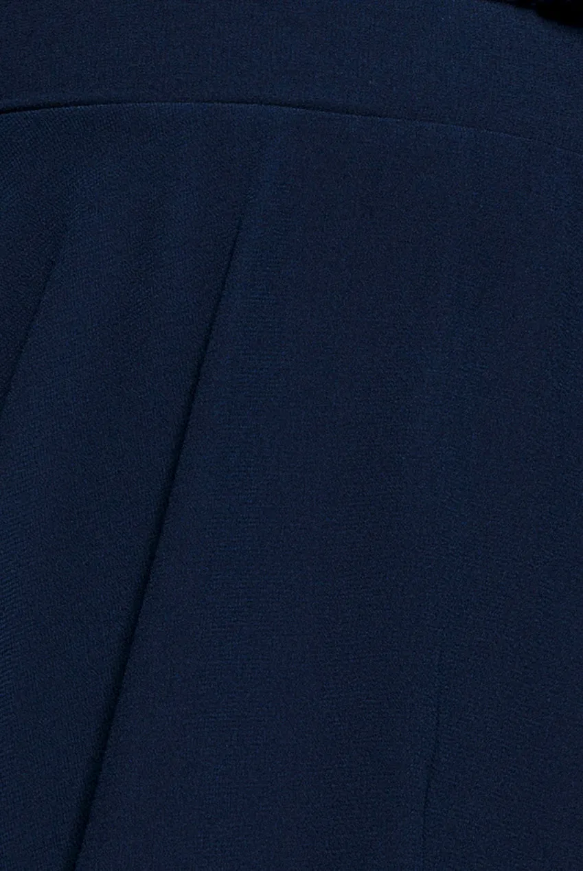 Goddiva Tiered Chiffon Wrap abito midi blu navy