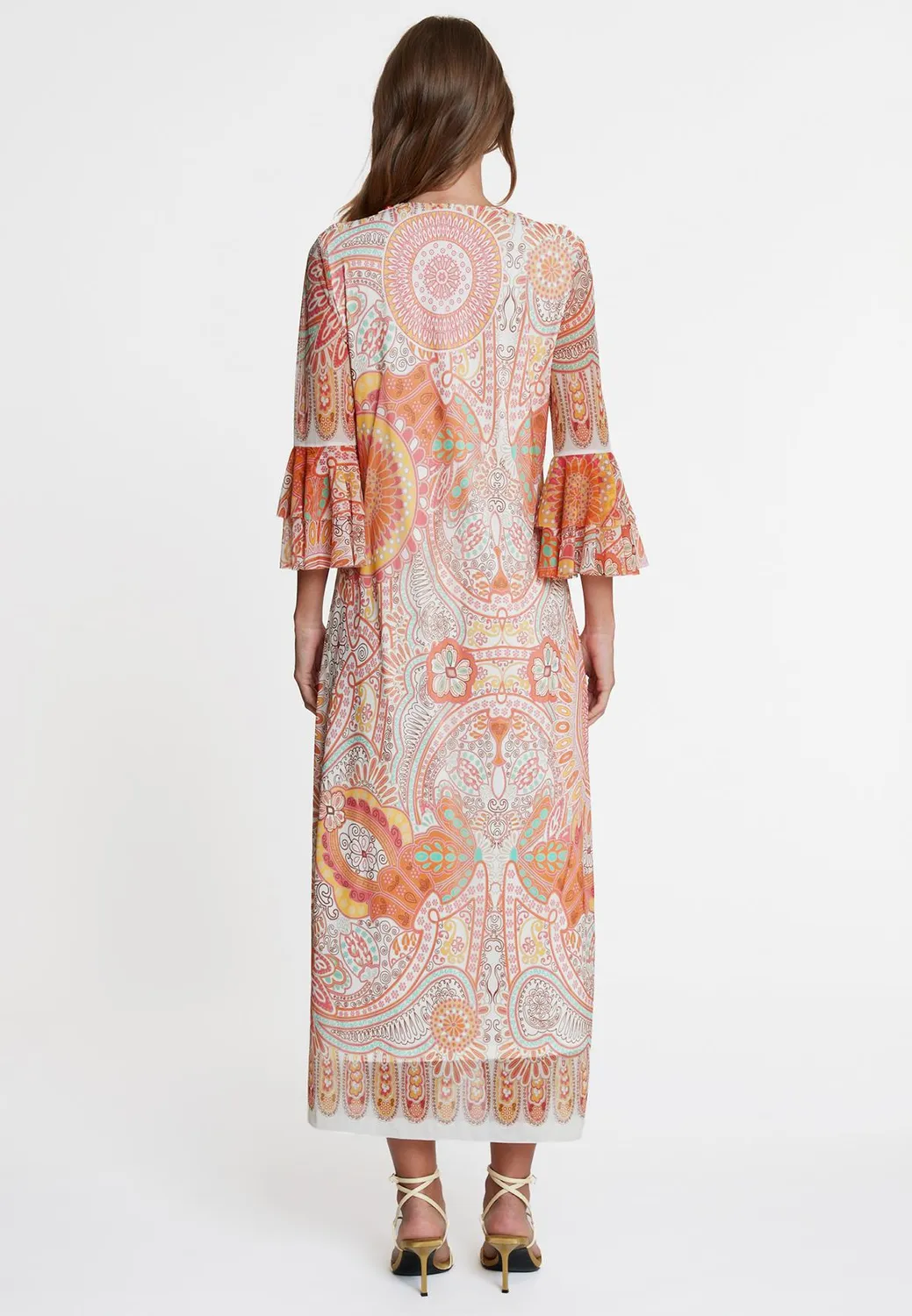 Ana Alcazar Welona abito caftano maxi paisley