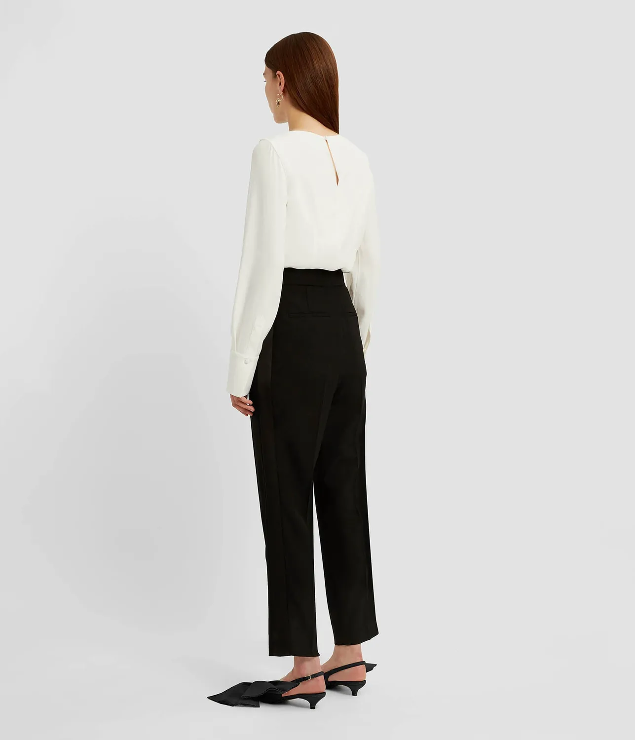 Erdem Grain De Poudre Tailored pantalone nero