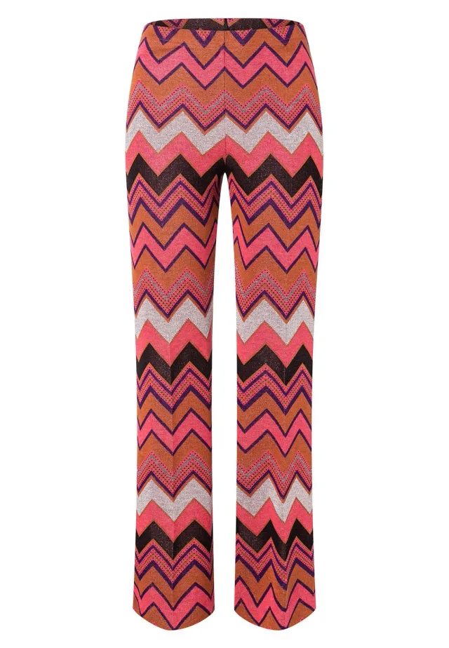 Ana Alcazar Miggy pantaloni cropped zigzag rosa