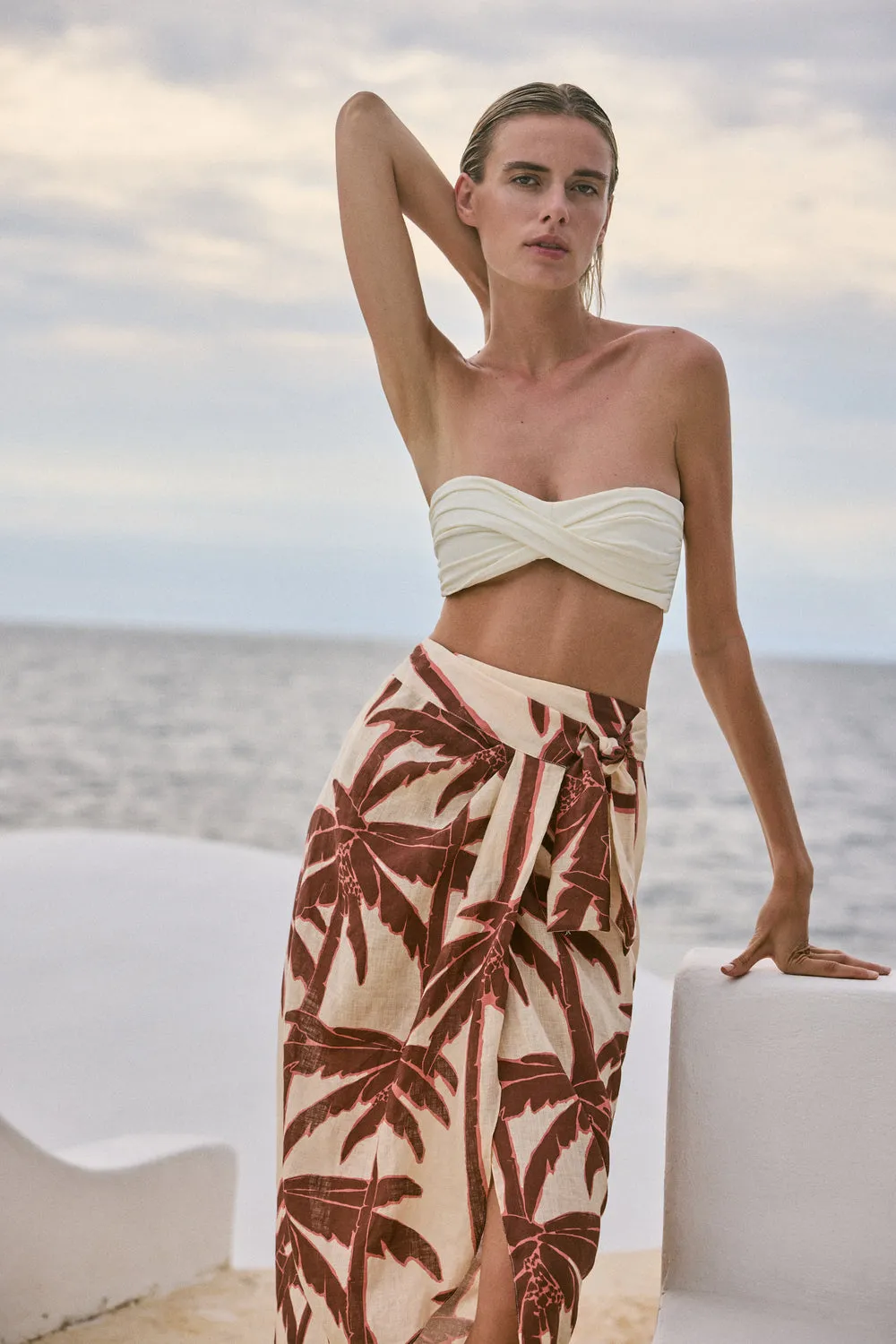 Johanna Ortiz Sea Sprite top bikini fascia ecru