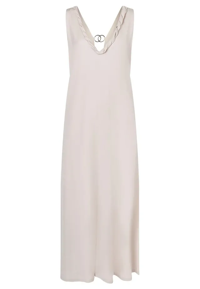 Ana Alcazar Rakina abito maxi scollo a V tasche