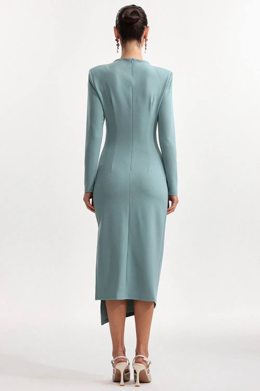 Bella Barnett Nina abito midi paillettes verde