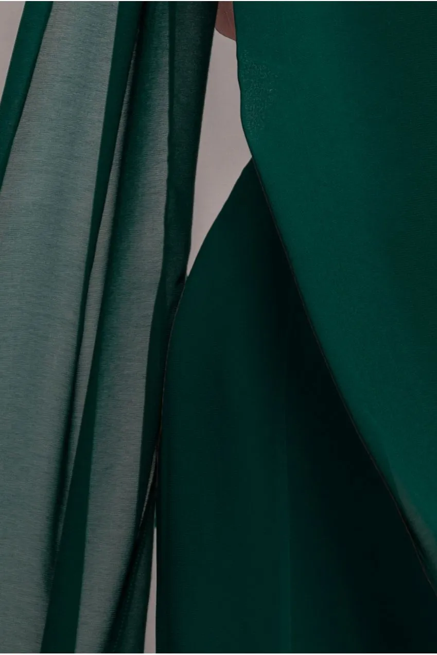 Goddiva Chiffon foulard verde smeraldo leggero