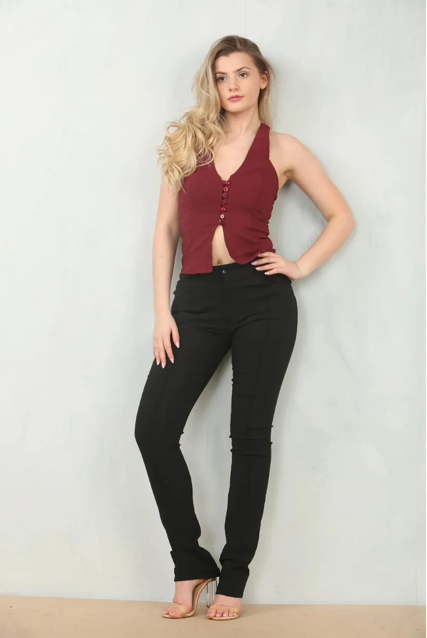 Avinci Halter top donna vino senza maniche taglia S