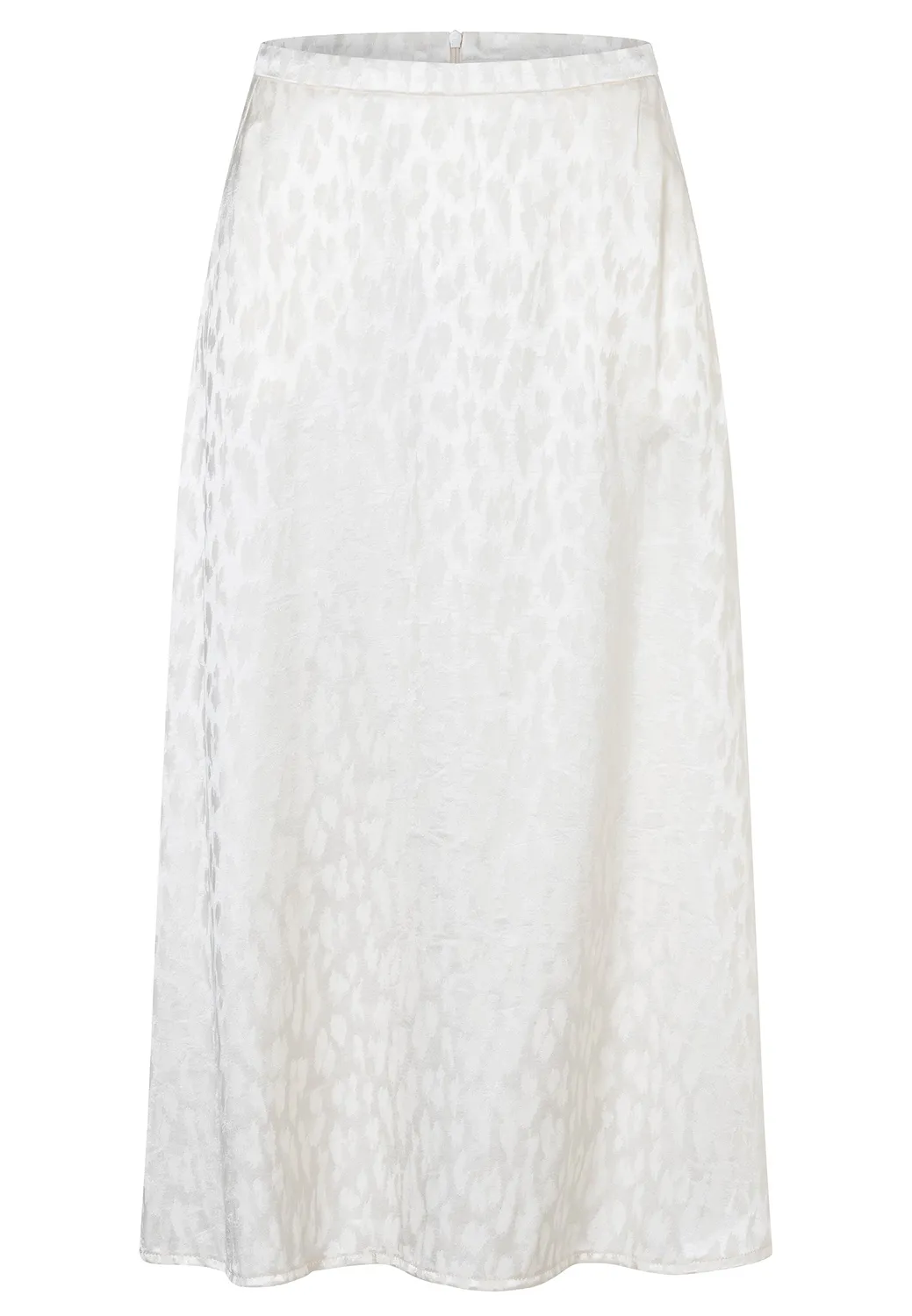 Ana Alcazar Dorya gonna satin midi avorio