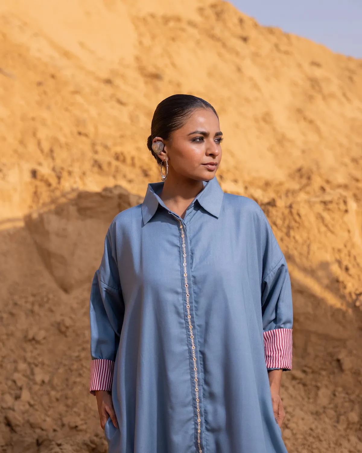 Our Dve Rio abito camicia normandy maxi cotone