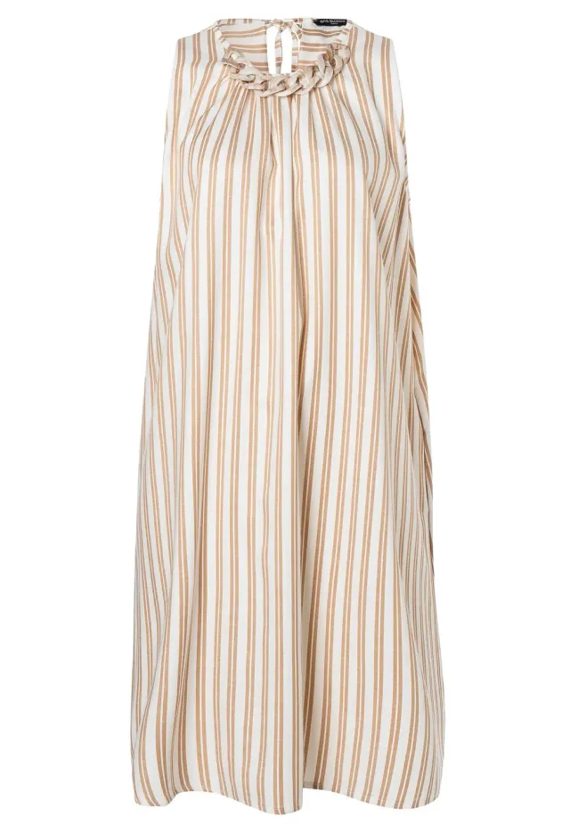 Ana Alcazar Zatora vestito linea A bianco righe